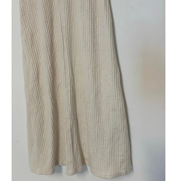 Everlane The Rib Knit Cap Sleeve Midi Dress In Bone Size XXS - Picture 8 of 8